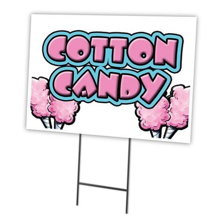 SIGNMISSION Cotton Candy Yard Sign & Stake outdoor plastic coroplast window, C-1216 Cotton Candy C-1216 Cotton Candy